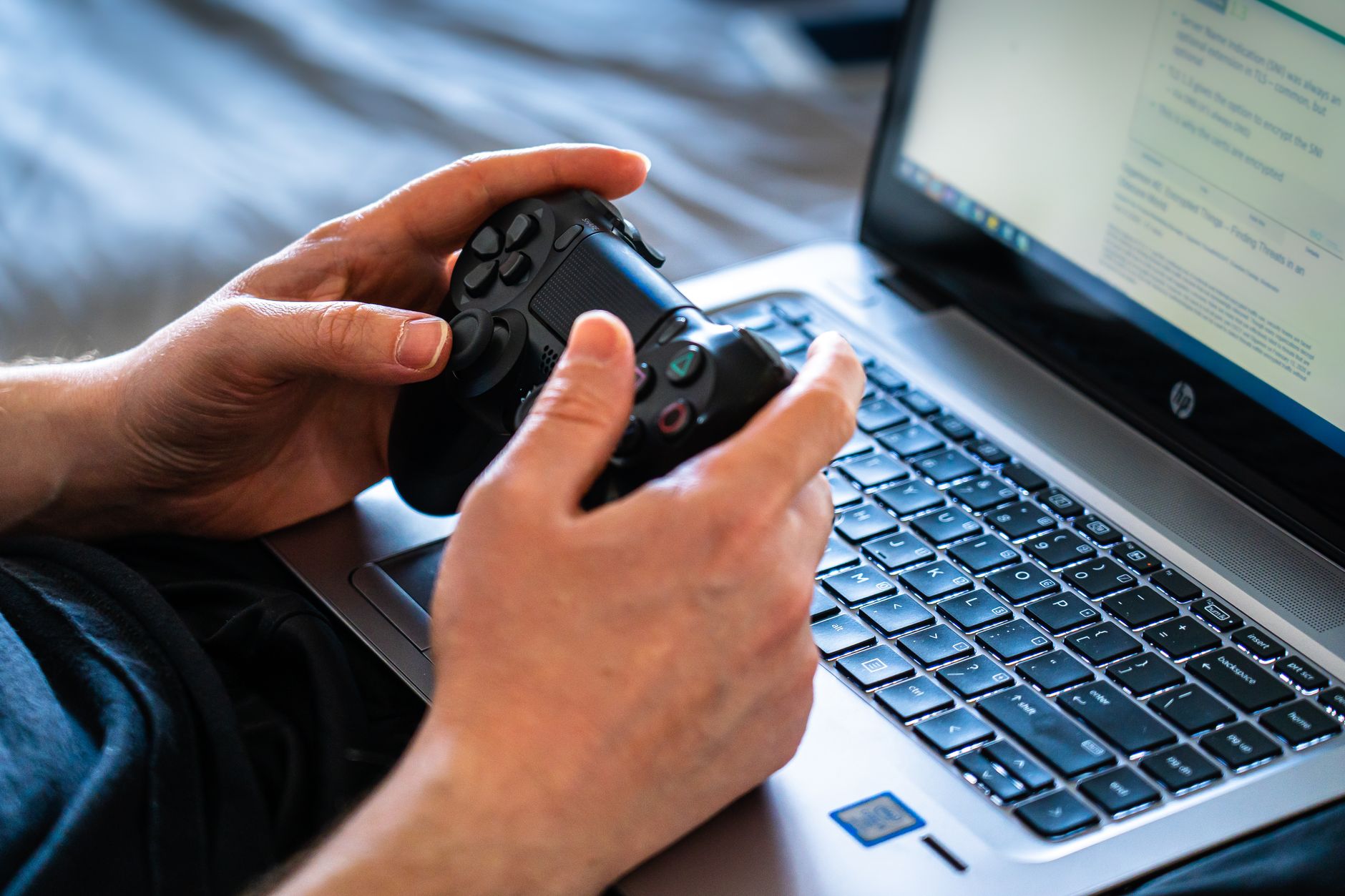 Gaming computer setup with performance-focused hardware